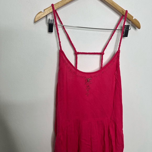 Free People Meadows of Medallion Tunic Dress Pink Embroidered Mini y2k M NWT - Picture 4 of 10